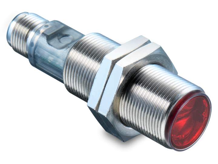 Zylindrische M18 Sensoren – M18 Industriestandard – Lichtschranken ohne Reflektor im zylindrischen Standardgehäuse M18