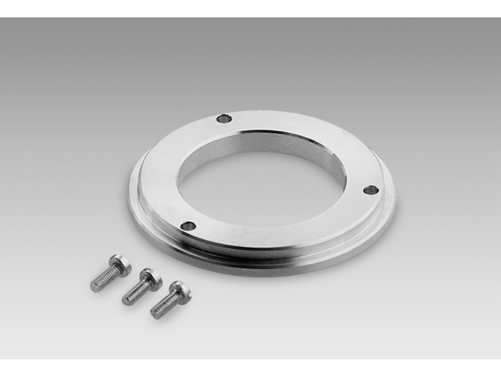 Mounting solid shaft encoders – Adaptor plate for clamping flange, mounting by eccentric fixings (order separately) (Z 119.025)