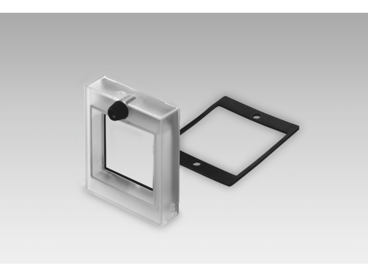 Adapter- und Frontplatten – Frontplatte mit verriegelbarem Drehknopf am Klarsichtdeckel (Z 102.050)