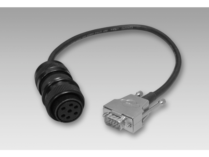 Câble de connexion avec connecteur MIL, 7 points / connecteur SUB-D, 0,5 m, Câbles / connecteurs